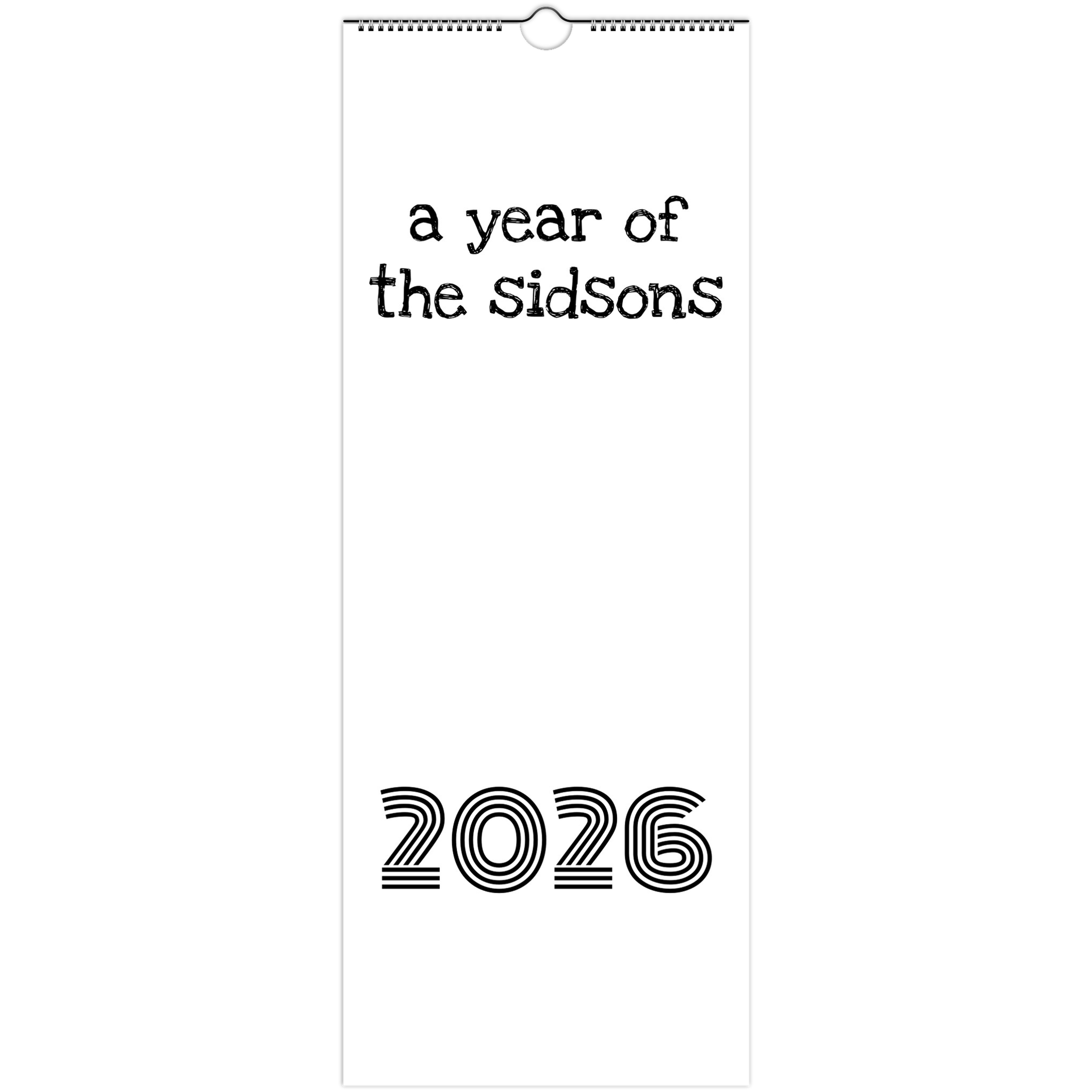 Sidsons Calendar 2026