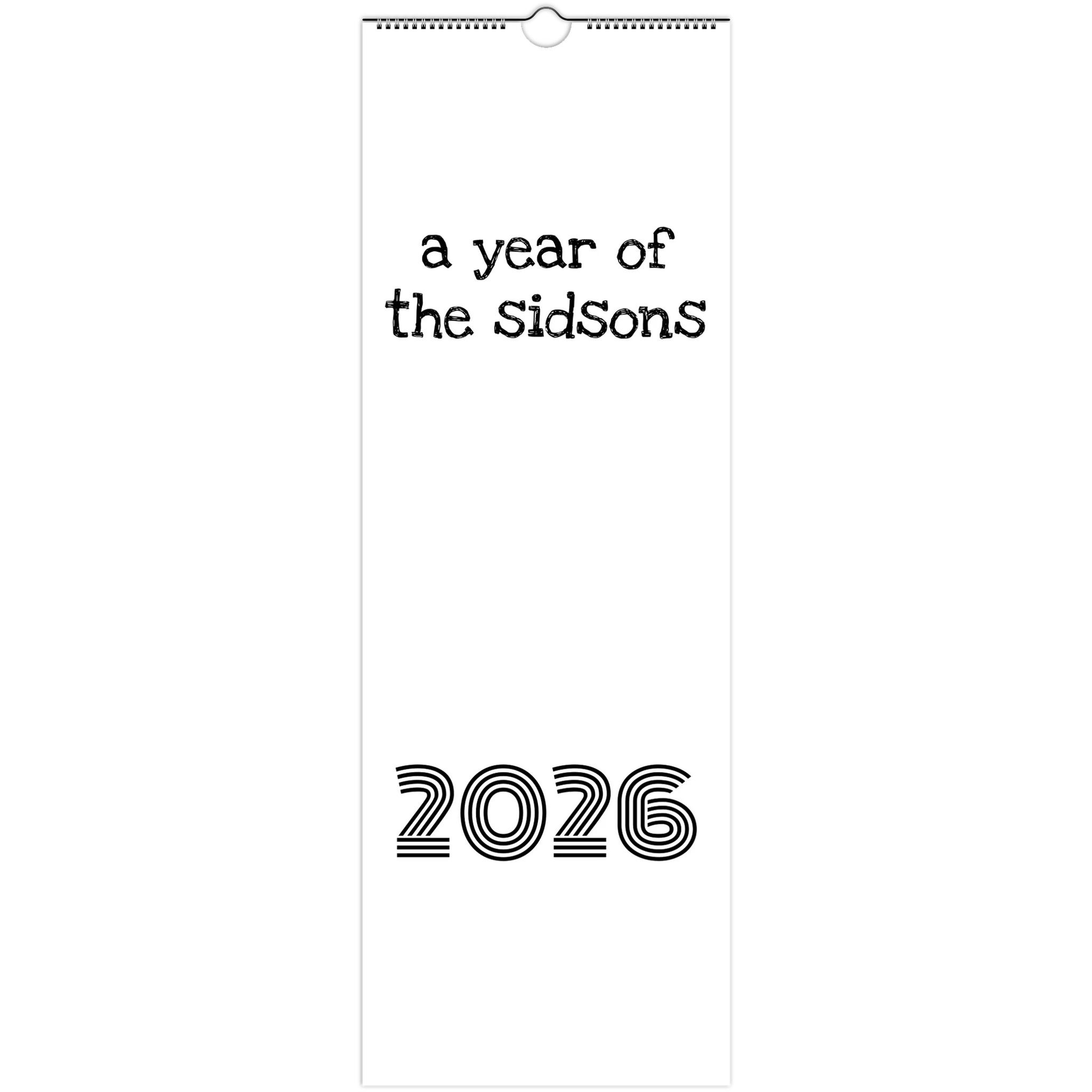 Sidsons Calendar 2026 North American Version